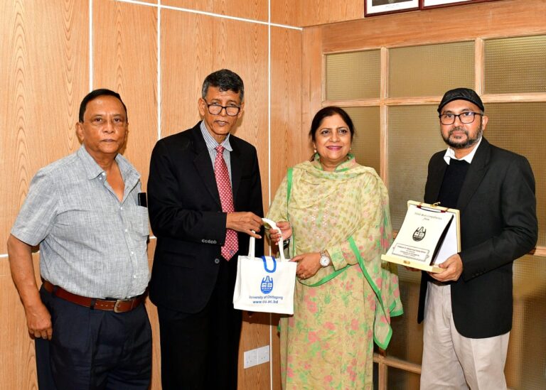 চবি উপাচার্যের সাথে ইউনিভার্সিটি অব ওয়েস্টার্ন সিডনি ও ইউনিভার্সিটি অব উলংগং এর প্রতিনিধিদলের সৌজন্য সাক্ষাত